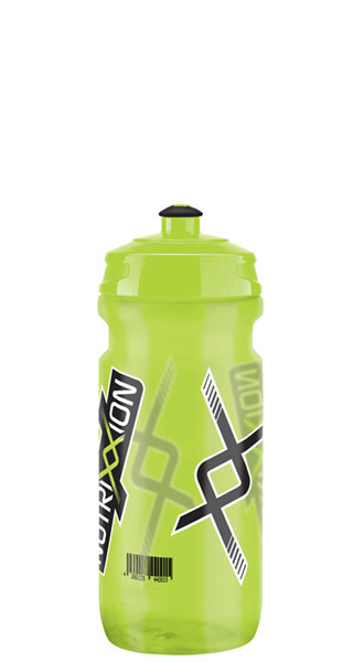 NUTRIXXION Bidon / Fahrradtrinkflasche mit grosser Öffnung in grün-transparent  600 ml