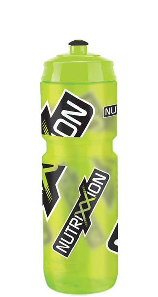 NUTRIXXION Bidon / Fahrradtrinkflasche mit grosser Öffnung in grün-transparent  800 ml