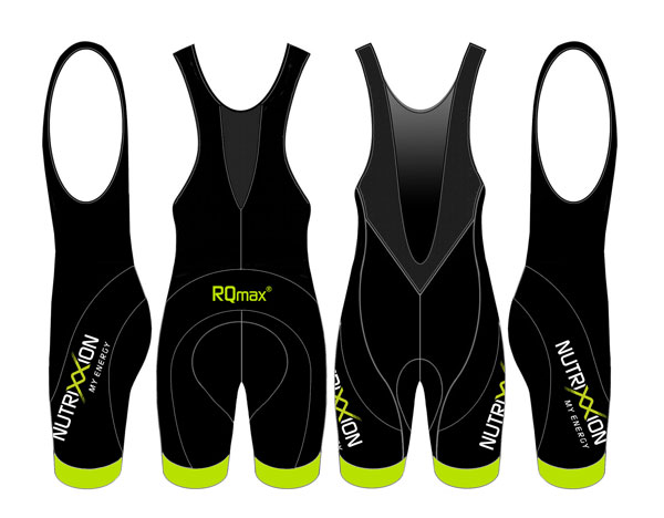 NUTRIXXION Team Radhose gepolstert mit Träger in XS <P>